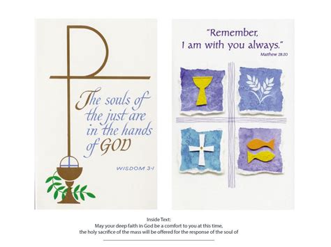 Mass Intention Card Assorted Online Christian Supplies Shop