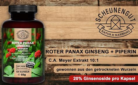 Roter Panax Ginseng Kapseln 1800mg Je Tagesdosis Wichtig 20 1