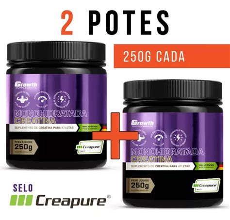 Kit Creatinas Selo Creapure Growth Supplements Gr Cada Frete Gr Tis