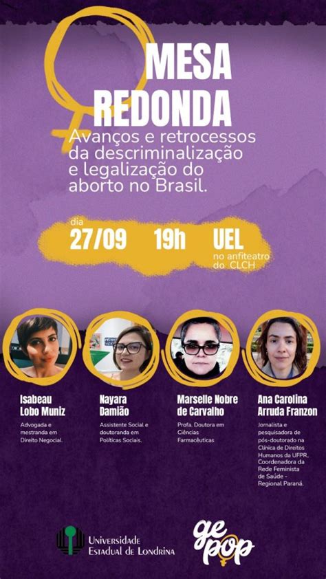 Gepop promove mesa redonda sobre descriminalização e legalização do aborto