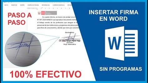 Insertar Firma En Word Eficaz Sin Programas Youtube