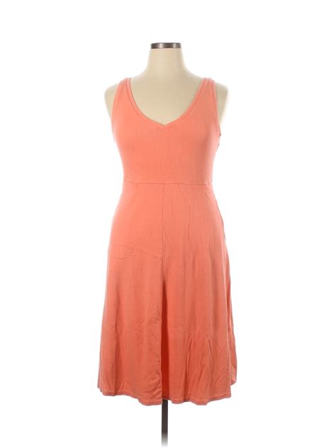 A New Day Solid Pink Casual Dress Size Xl 50 Off Thredup