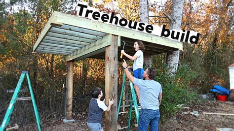 How To Build A Treehouse Part 1 Building A Treehouse Platform Youtube