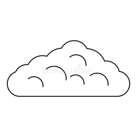 Wet Cloud Icon Outline Style Stock Vector Illustration Of Vector