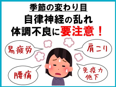 季節の変わり目。自律神経の乱れ･体調不良に要注意！霧島市の永峯整骨院。隼人･国分からすぐ