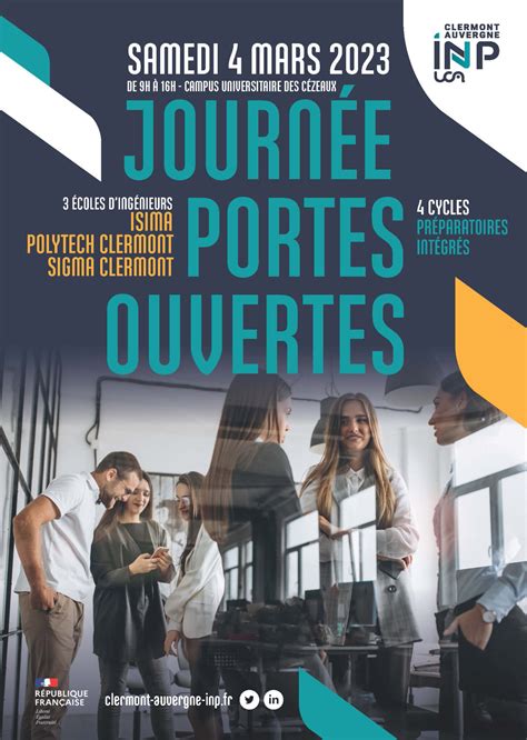 Journ E Portes Ouvertes Samedi Mars Clermont Auvergne Inp