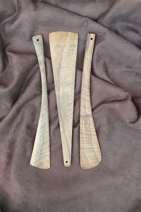 Rippled Walnut Spatulas Wood Utensils Etsy Handcraft