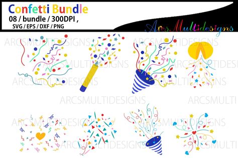 Confetti Svg Bundle Graphic By Arcs Multidesigns Creative Fabrica