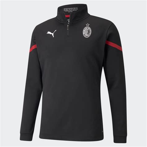 PUMA AC Milan 1 4 Zip Trainingspak 2021 2022 Crème Zwart