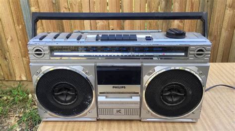 Vintage Retro Philips D8121 Ghetto Blaster Tape Deck Radio Boombox Sound Check Demo Youtube