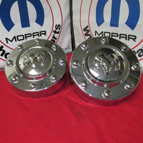 Find Dodge Ram Dually Chrome Front Center Hub Cap Wheel Cover Pair