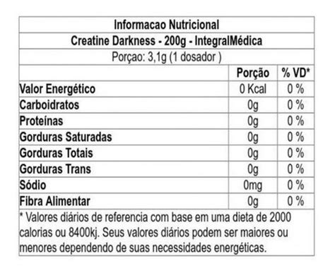 Creatina Darkness G Selo Creapure Original Parcelamento Sem Juros