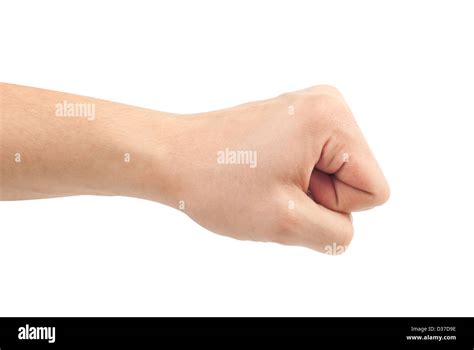 Fist Gesture Of The Hand On White Background Stock Photo Alamy