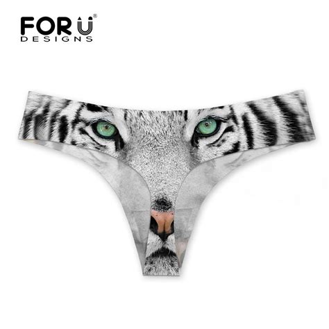 2021 Forudesigns 2017 Sexy Women G String Thongs Woman Panties 3d Tiger