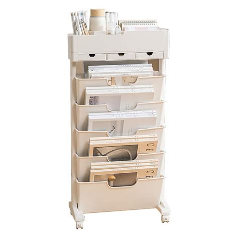 Buy Stxt Tier Rolling Utility Cart Tier Mobile Bookshelf Multi