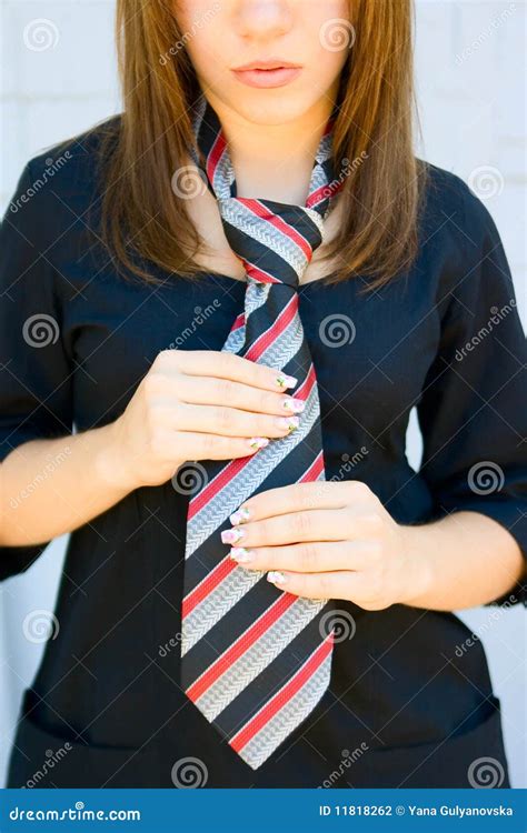 Portrait Girl With Necktie Stock Photo Image Of Choice 11818262