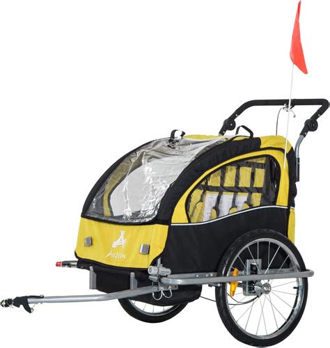 Aosom Remorque de vélo pliable 2 en 1 pour poussette de bébé Amazon