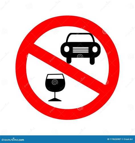 No Drink And Drivevector Illustration Of Don`t Drink And Drive Stock