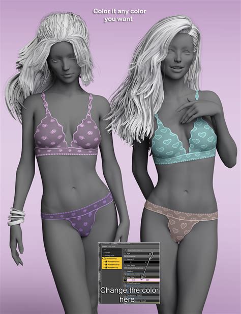 P D Portia Bikini Splash Textures Daz D