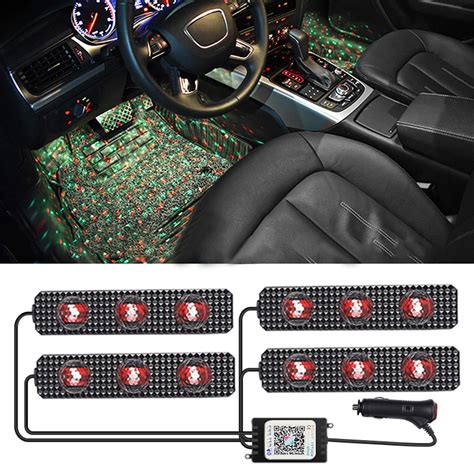 Avdolw Customizable Car Footwell LED Lights With Voice Activated And