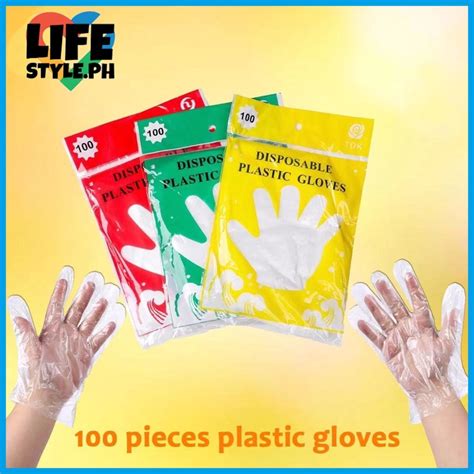 LS 100PCS PACK High Quality Disposable Plastic Gloves Eco Friendly One