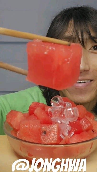 얼음 🧊 수박 🍉 먹방 Ice And Watermelon Eating Mukbang Asmr Shorts Chug