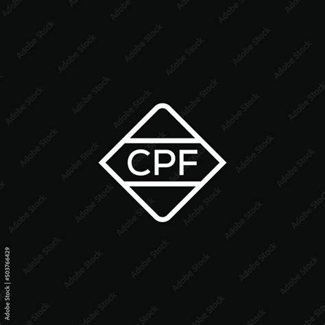 CPF letter design for logo and icon.CPF monogram logo.vector illustration with black background ...