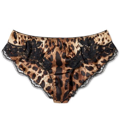 Dolce And Gabbana Lace Brief Leopard Editorialist