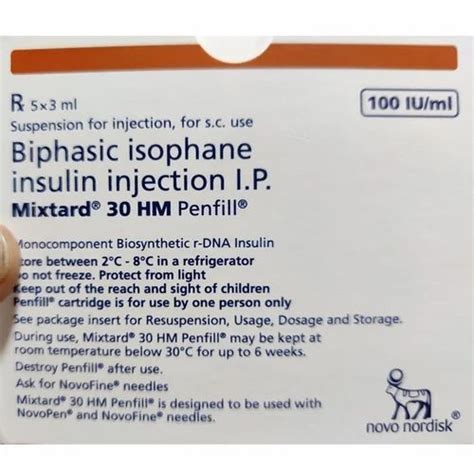 Biphasic Isophane Insulin Injection Ip Iu Ml At Best Price In Pune