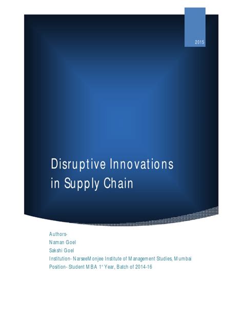 Disruptive Innovations Pdf Pdf