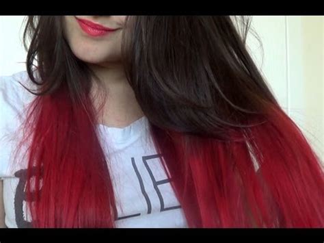 How To | Red Dip Dye Hair - YouTube