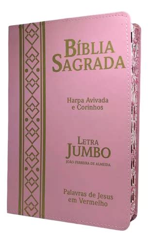 Bíblia Sagrada Feminina Índice E Harpa Capa Dura Letra Jumbo Arc