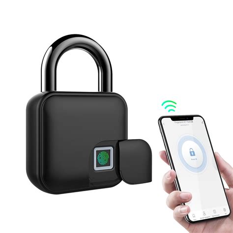 Smart Padlock Fingerprint App Unlocking Mah Rechargeable