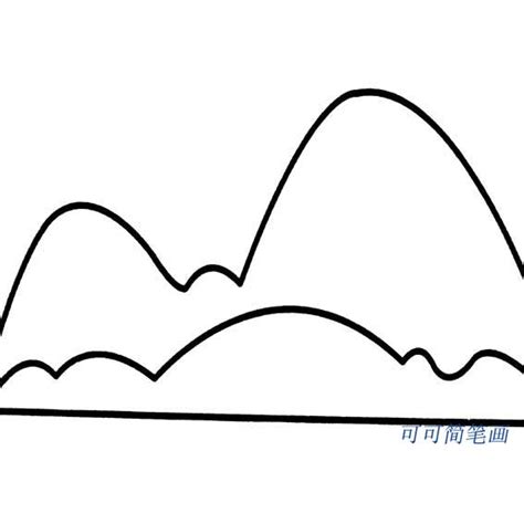 山的简笔画 简单山的简易画法 简笔画 伤感说说吧