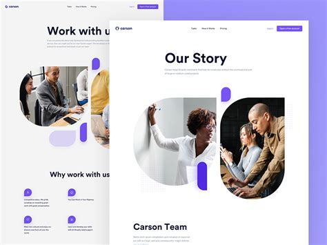 Carson - About, Careers page by Jakub Reis for Balkan Brothers on Dribbble