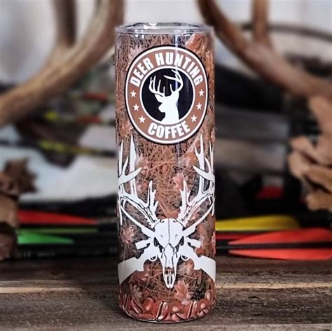 Camo Print Camo Deer Hunting Tumbler With Deer Hunter Gift Tumbler Gift