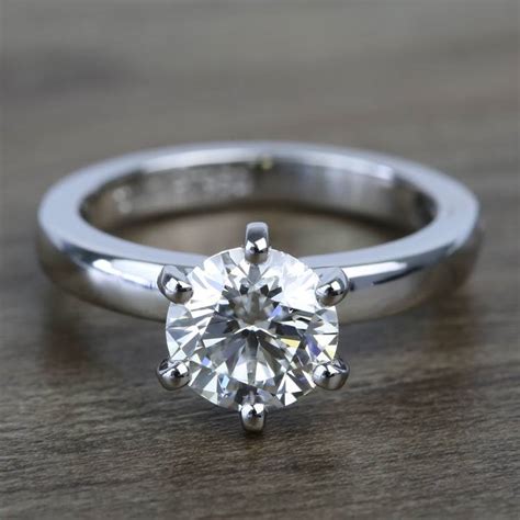 2 Carat Custom Comfort-Fit Round Solitaire Diamond Engagement Ring