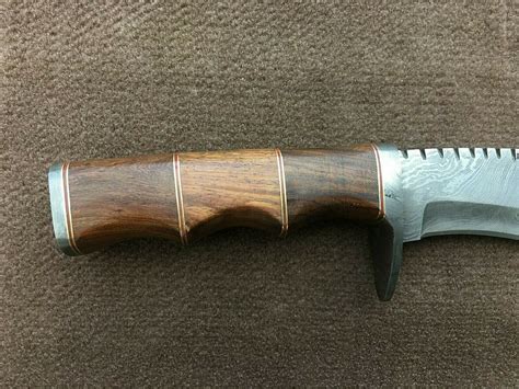 Cuchillo Kukri De Acero De Damasco Hecho A Mano A Medida Etsy