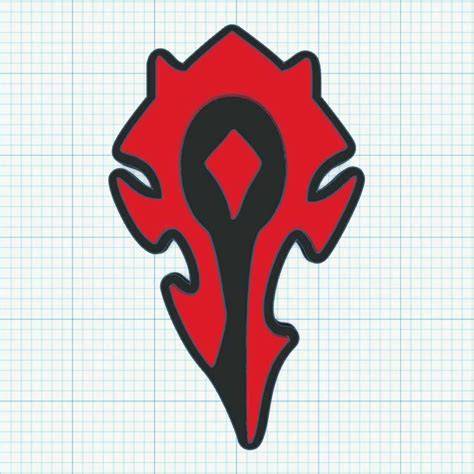 Obj File World Of Warcraft Horde Emblem 🗺️・3d Printable Design To