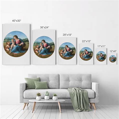 The Alba Madonna By Raphael Art Canvas Wall Art Print Famous Etsy