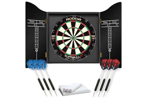 NODOR Supamatch 2 Dart Board Darts and Cabinet Set