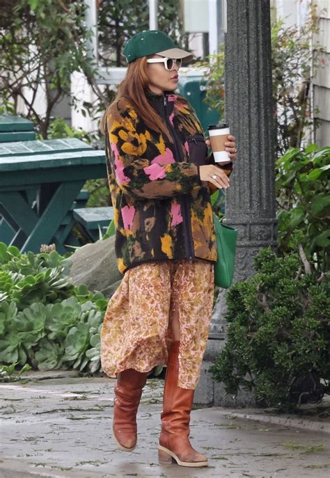 Eva Mendes In Her Distinctive Winter Ensemble In Santa Barbara 0206