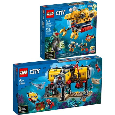 LEGO® 60264 60265 City 2er Set U-Boot + Meeresforschungsbasis