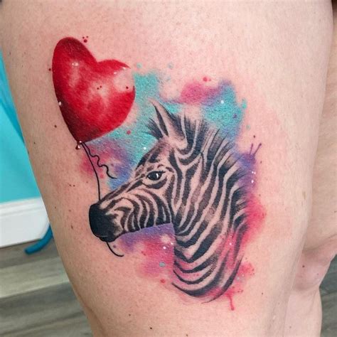 Zebra Heart Tattoos