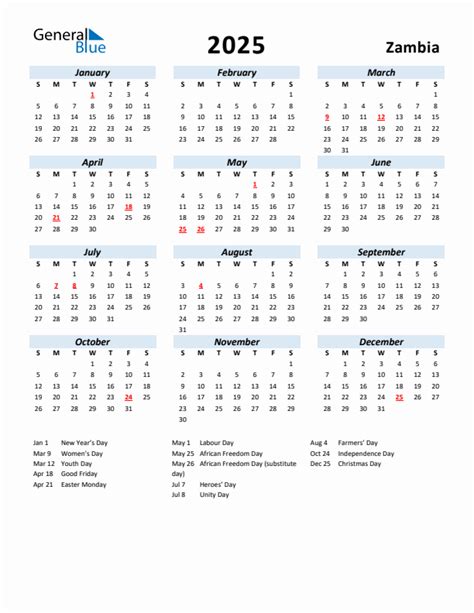 Zambia Public Holidays 2025 Calendar Pdf Judy Sabine