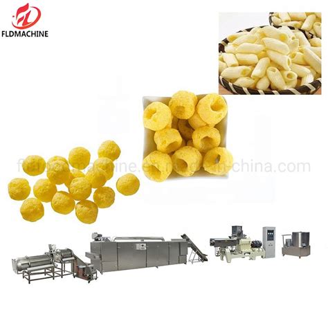 Stainless Steel Corn Maize Rice Puff Snack Food Extruder Making Machine