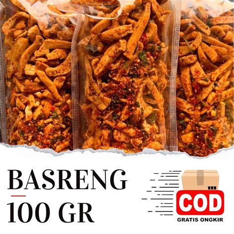 Jual Basreng Pedas Extra Daun Jeruk Isi 100 Gram Basreng Viral