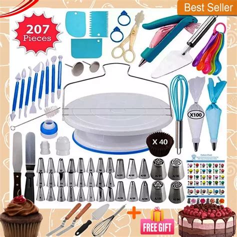 207 pcs , Cake Decorating tools , Baking Set , Bake Tools, cake stand ...