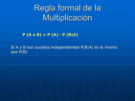 Fundamentos De Probabilidad Regla De La Multiplicaci N Ppt Descarga