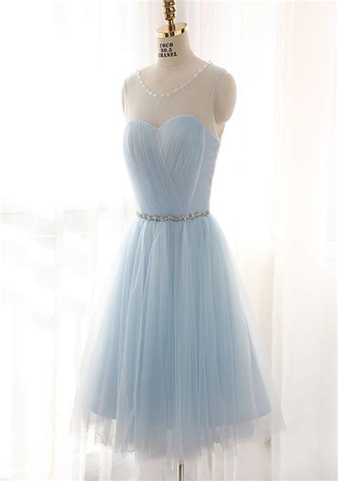 Short Custom Homecoming Dresslight Blue Homecoming Dressescute